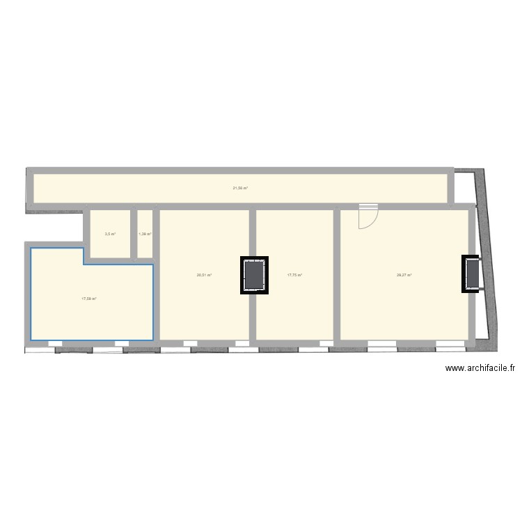 rIQUET. Plan de 7 pièces et 112 m2