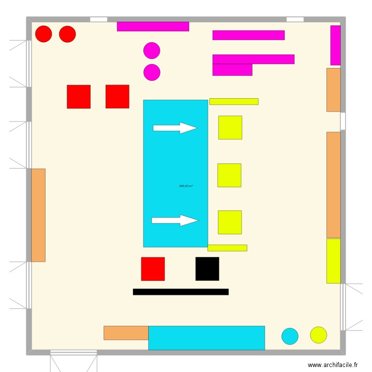 Projet Uni.. Plan de 1 pièce et 267 m2