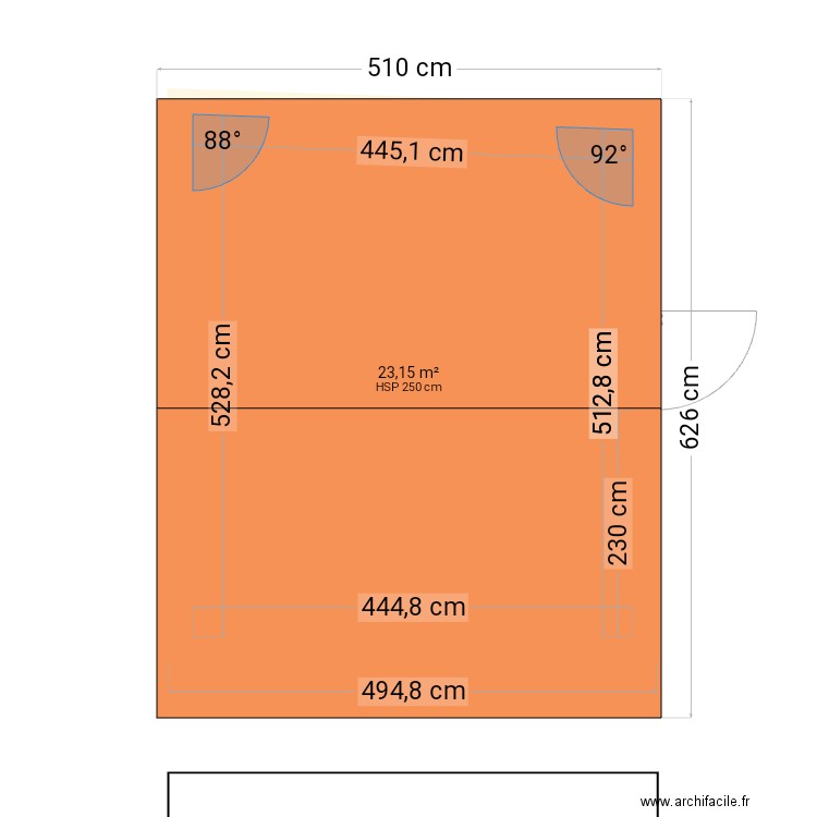 Bâtiment p1pa... Plan de 1 pièce et 23 m2