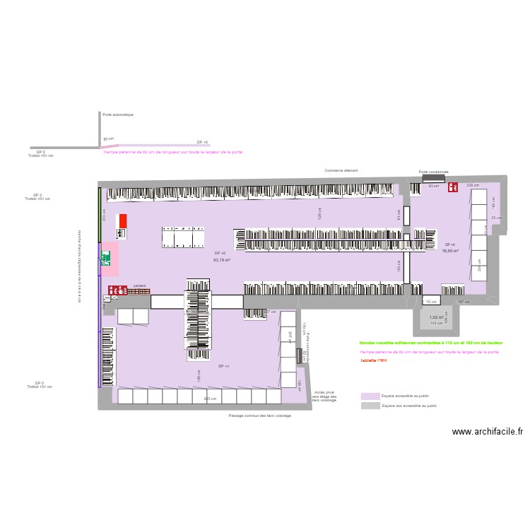 COCCIMARKET LA FERTE SOUS JOUARRE APRES TRAVAUX BIS. Plan de 4 pièces et 114 m2