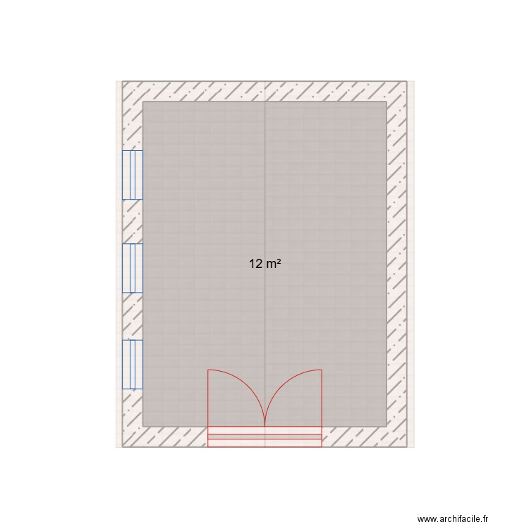 plan atelier rb. Plan de 1 pièce et 12 m2