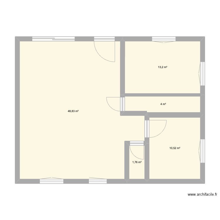 maison. Plan de 5 pièces et 78 m2