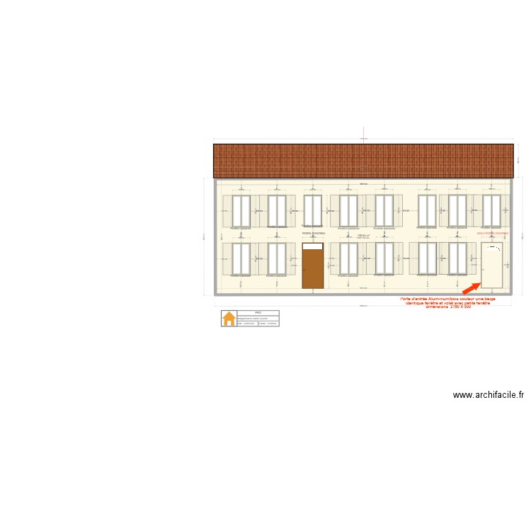 Plan de facade avant modification neuilly. Plan de 1 pièce et 110 m2