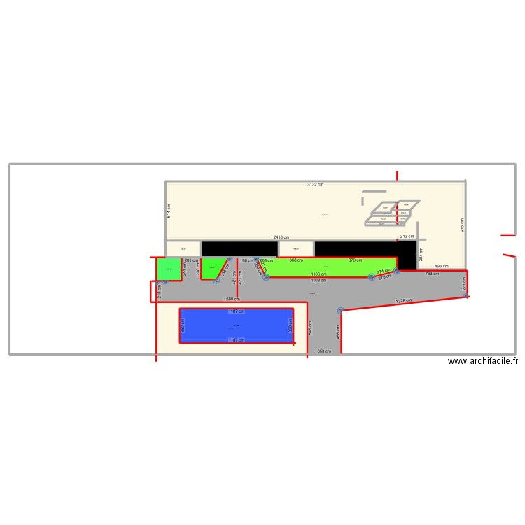 escalier1. Plan de 21 pièces et 552 m2