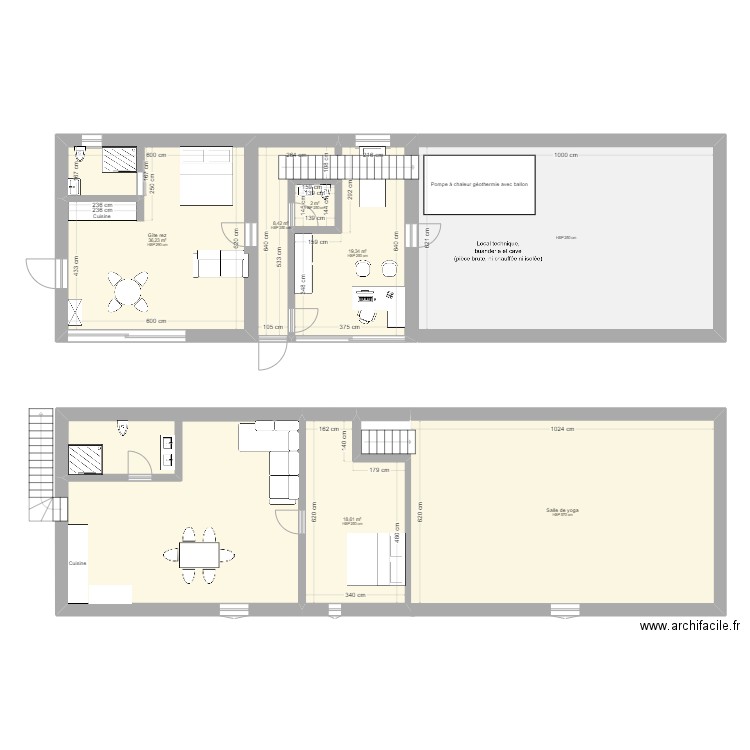 Le Villemer - Annexes. Plan de 7 pièces et 210 m2