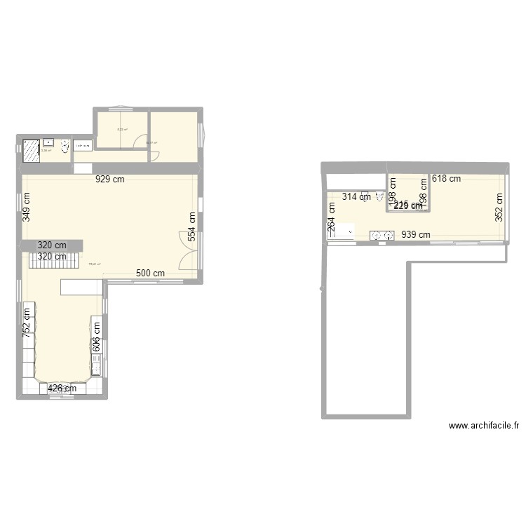 Maison Finca Ermita. Plan de 5 pièces et 124 m2