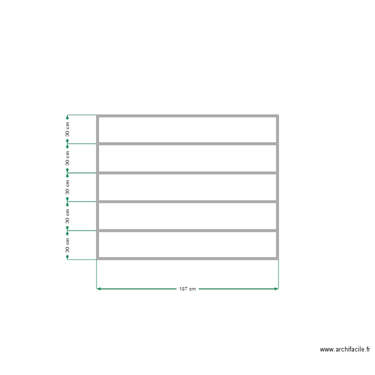 escalier ngozi vue en plan. Plan de 5 pièces et 2 m2