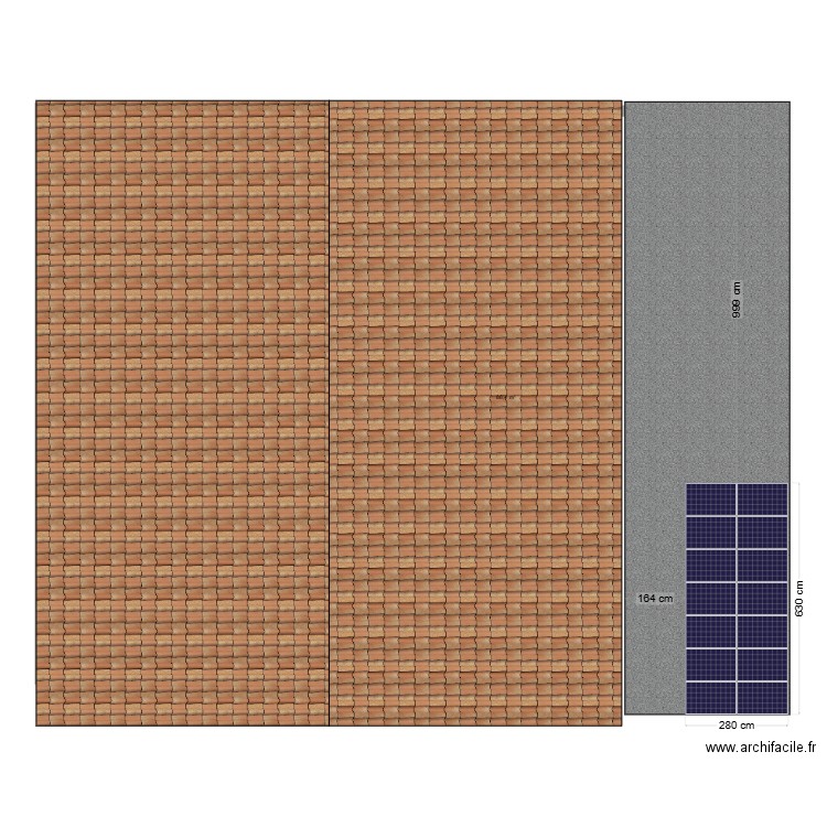 Exterieur Grange Vue du ciel. Plan de 1 pièce et 86 m2