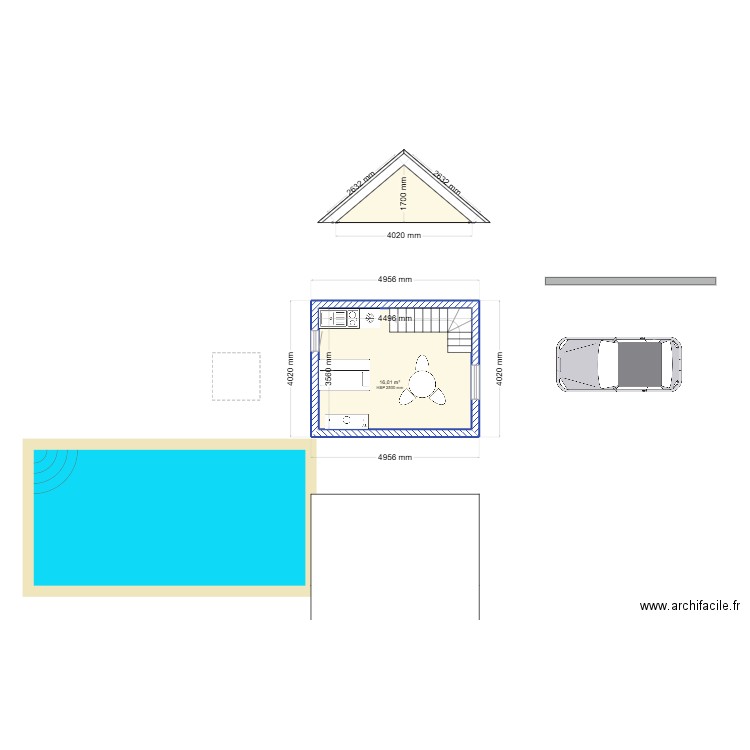 max1. Plan de 2 pièces et 32 m2