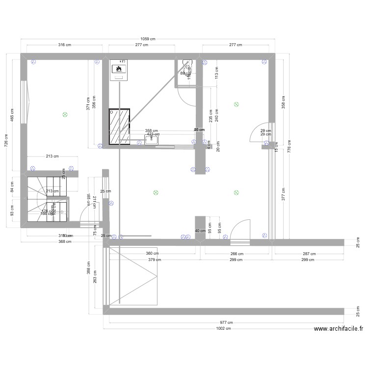 LEMOINE PHILIPPE RDC. Plan de 1 pièce et 1 m2