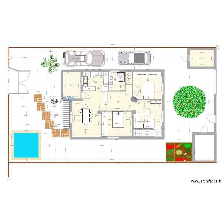 Maison Denis Plans 1 ét. Plan de 4 pièces et 97 m2