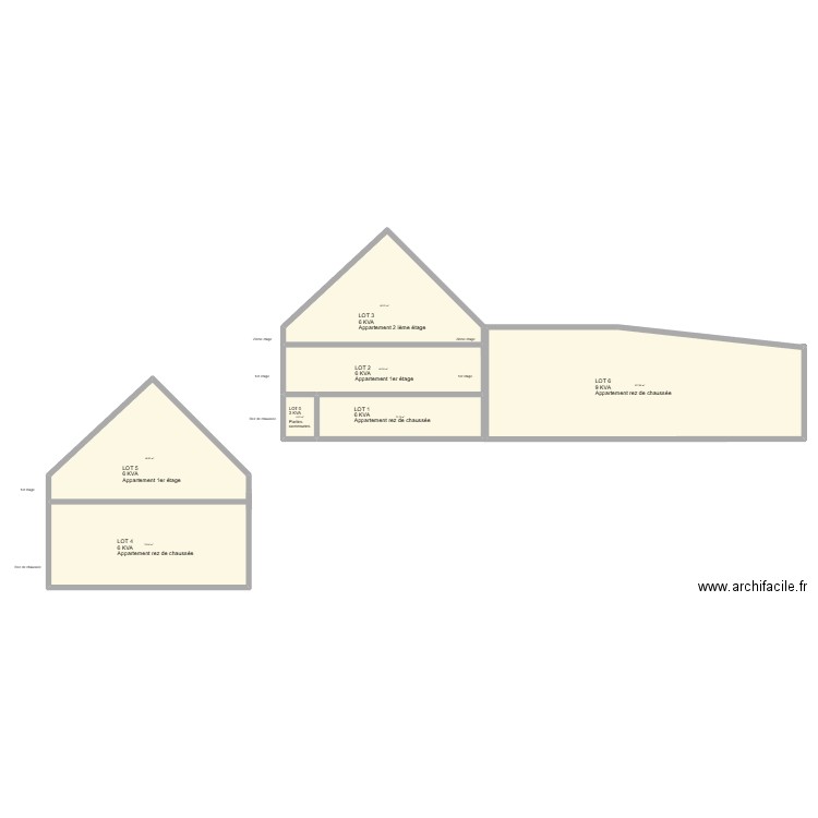 Plan découpage lot ENEDIS. Plan de 7 pièces et 450 m2