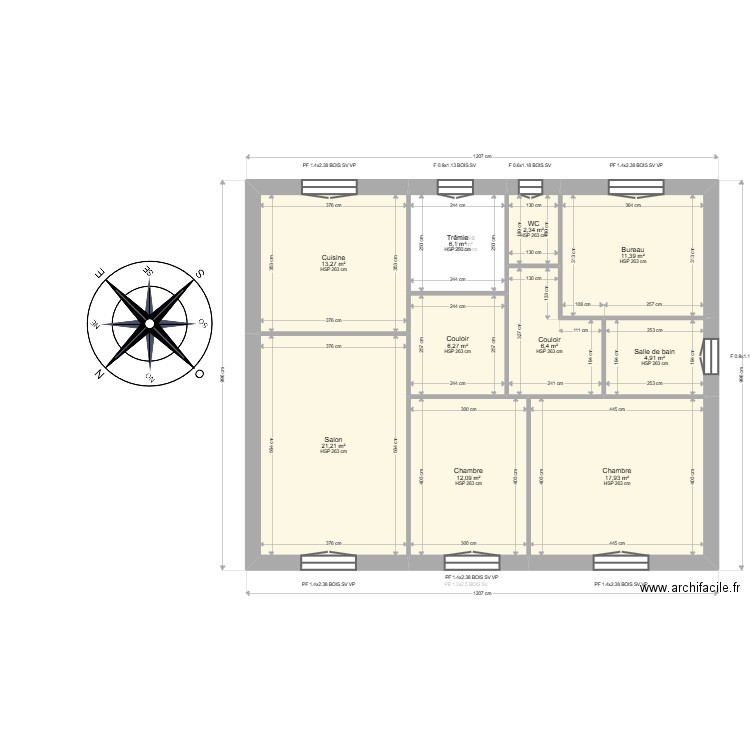  ML25001900  LAMARGOT. Plan de 15 pièces et 202 m2