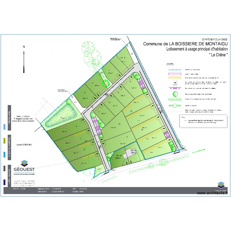 LA BOISSIERE DE MONTAIGU . Plan de 0 pièce et 0 m2