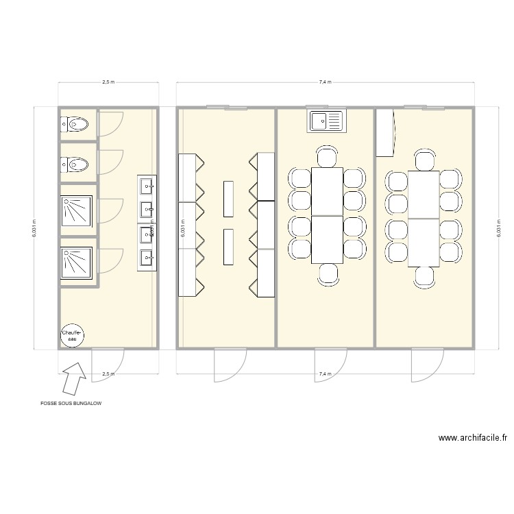 STAL TP CHANTIER CHASSIEU. Plan de 8 pièces et 57 m2