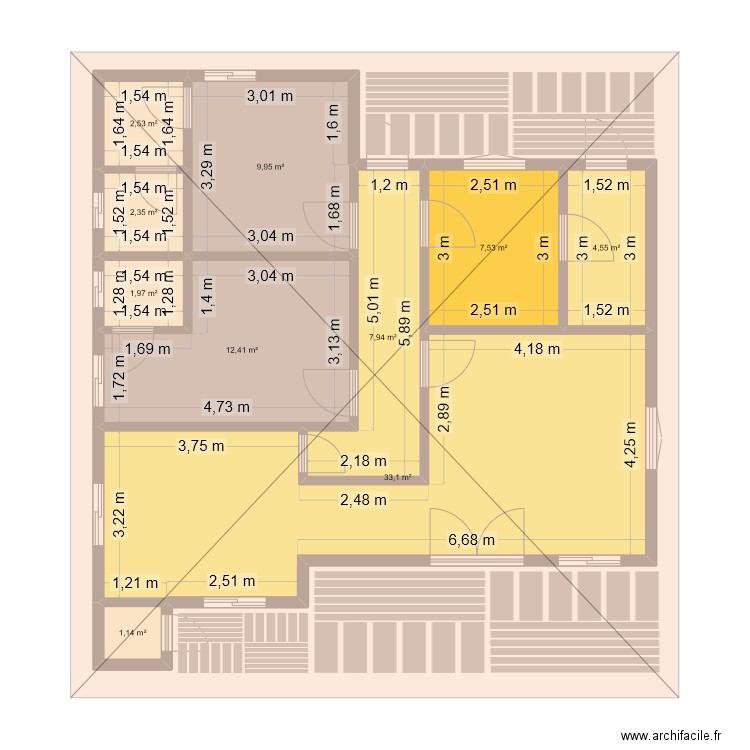 BOLIEU 1. Plan de 10 pièces et 83 m2