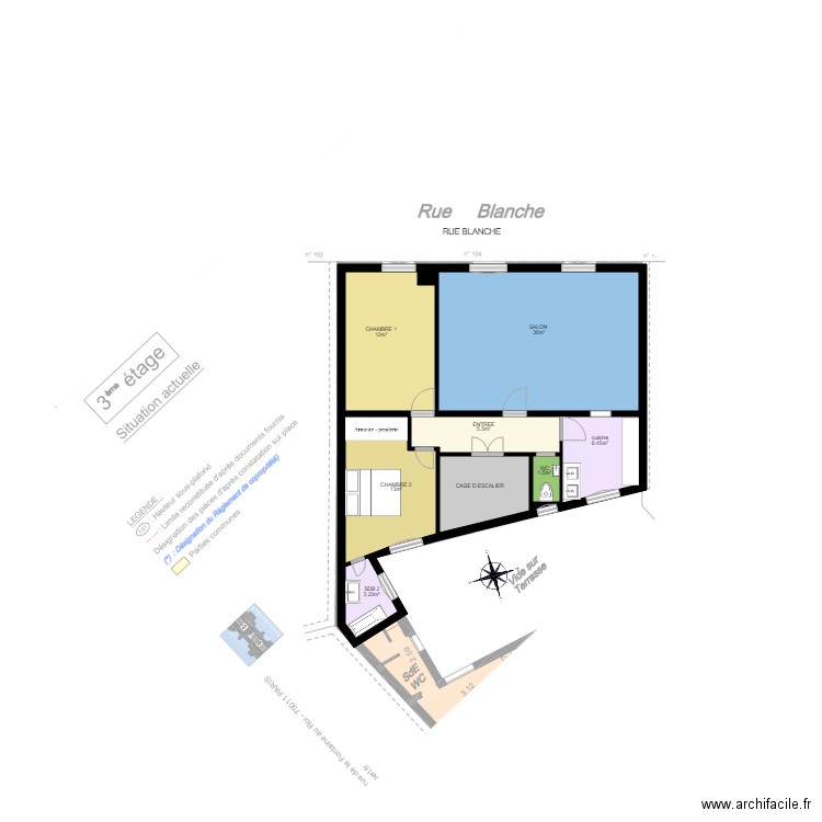 47 PF V1. Plan de 10 pièces et 147 m2