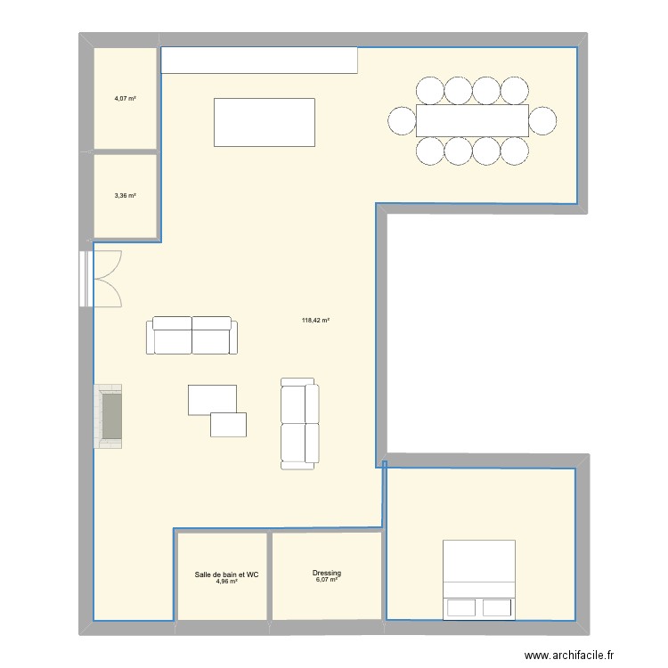 Montpel v6. Plan de 5 pièces et 137 m2