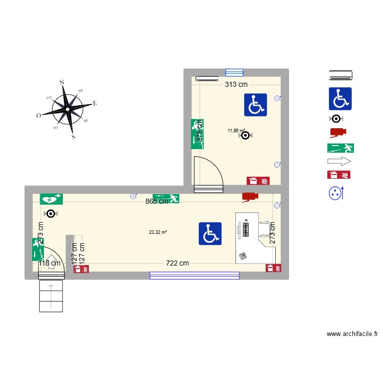 AE NSV plan de masse. Plan de 2 pièces et 35 m2