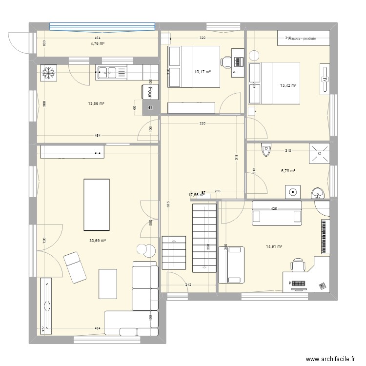 ADAM. Plan de 9 pièces et 115 m2