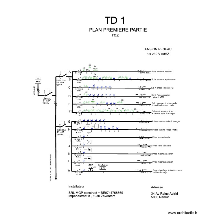 ok' TABLEAU reine astrid  TD1 1. Plan de 0 pièce et 0 m2