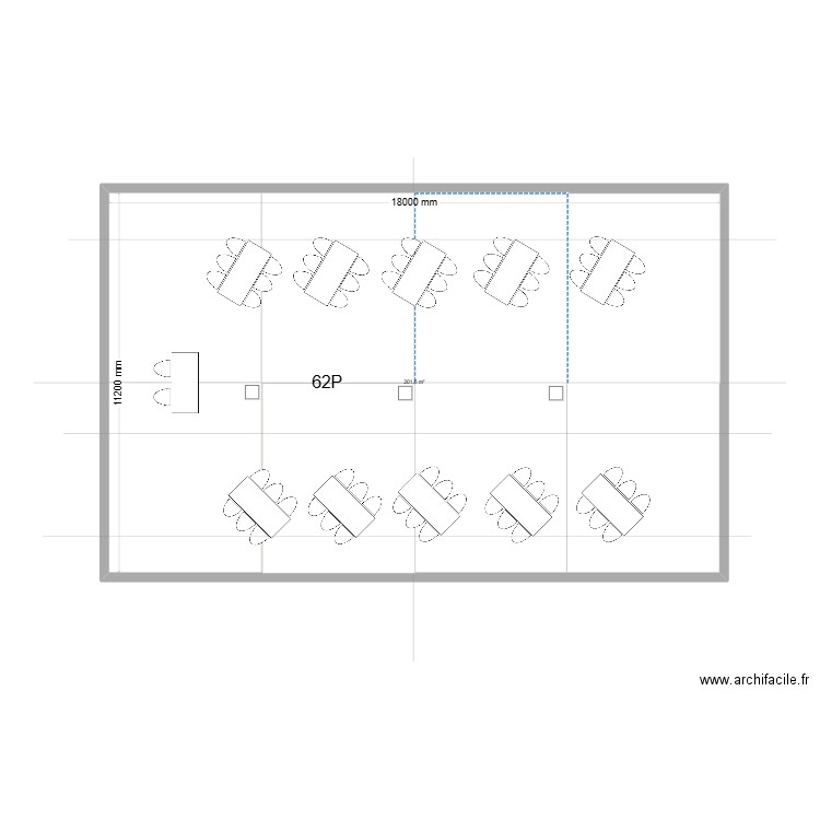 table ret-3 62P. Plan de 1 pièce et 202 m2