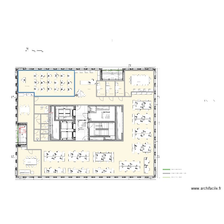 BAT43 - Pont-Rouge 1 (2). Plan de 13 pièces et 526 m2