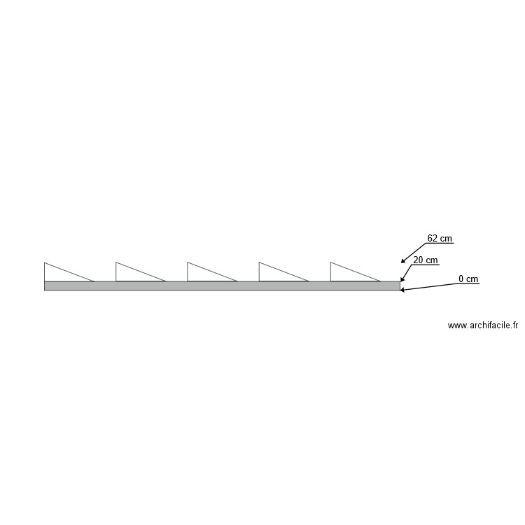 dalle panneaux plan de coupe. Plan de 0 pièce et 0 m2