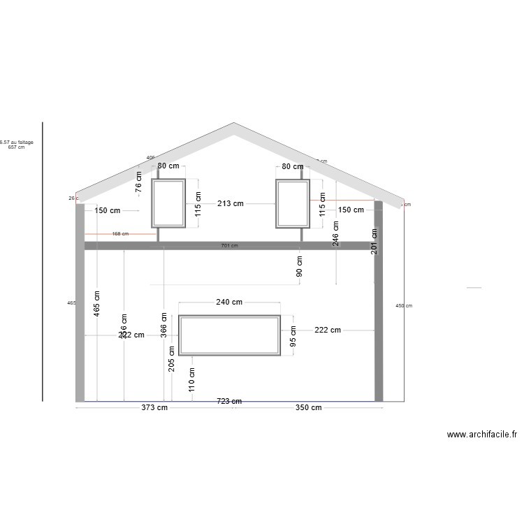 plan de coupe pour sandrine. Plan de 0 pièce et 0 m2