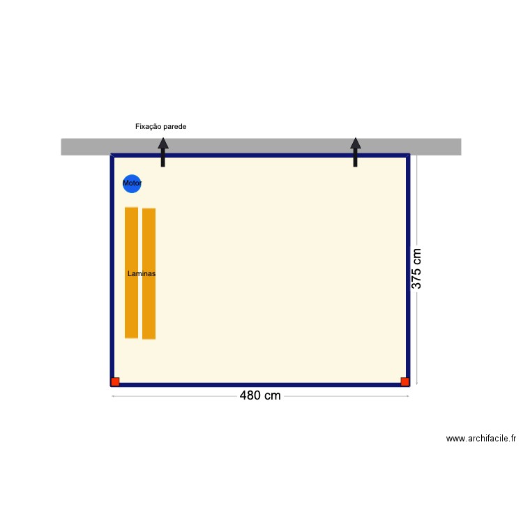 Giara. Plan de 1 pièce et 17 m2