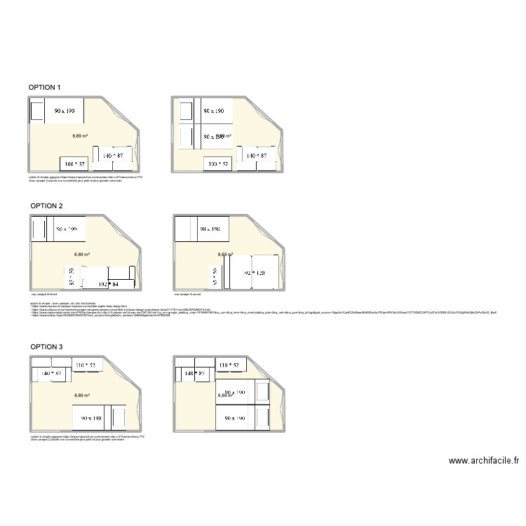 fondary 2. Plan de 6 pièces et 53 m2