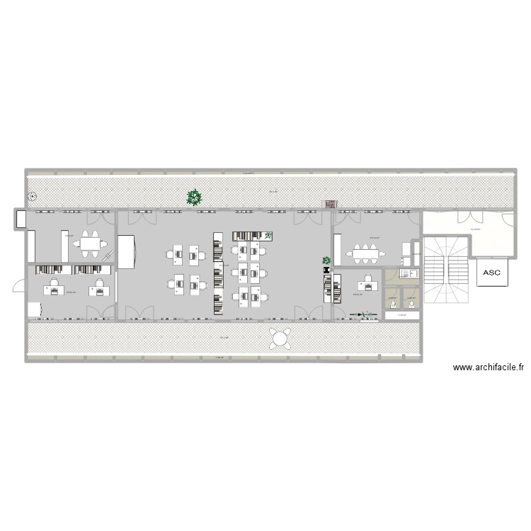 Marbrerie 3bis. Plan de 15 pièces et 319 m2