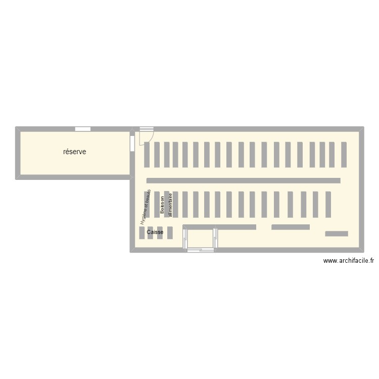 B&M. Plan de 3 pièces et 99 m2