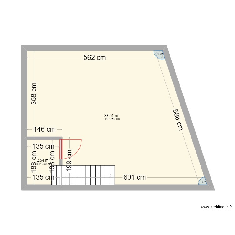 beravina 2. Plan de 2 pièces et 36 m2