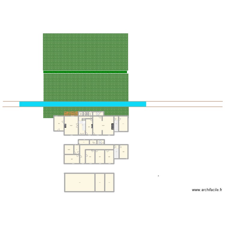 Chery. Plan de 28 pièces et 582 m2