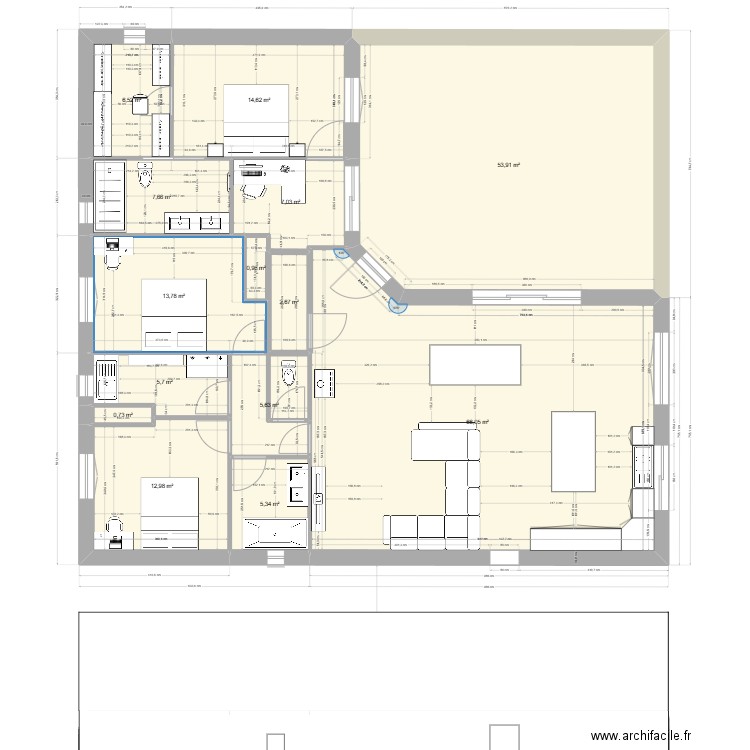 Plan 12-12-2024 N°2. Plan de 15 pièces et 429 m2