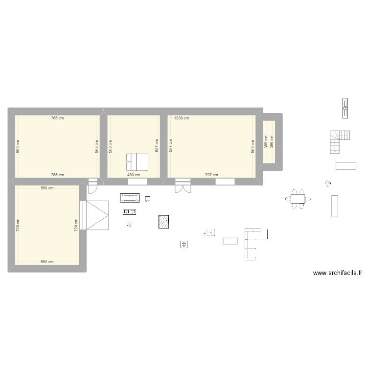 labastide V3. Plan de 4 pièces et 162 m2