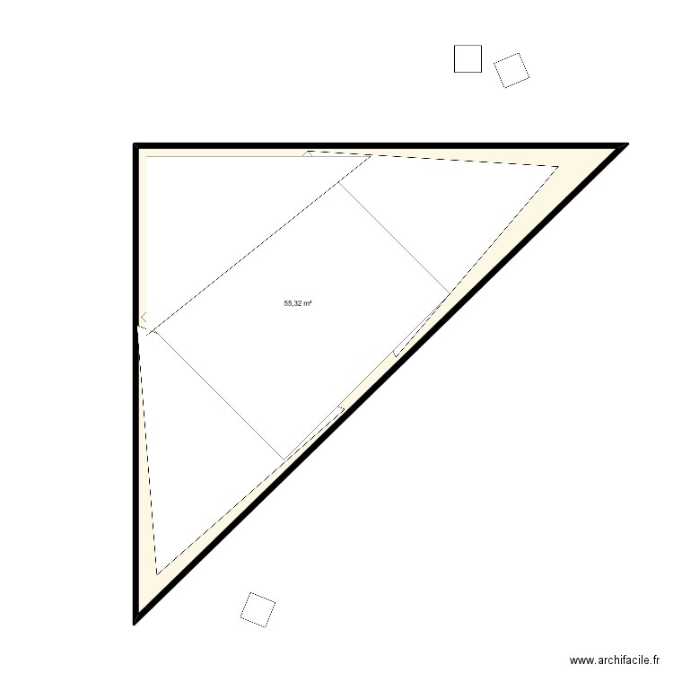 Maison de santé St Cyprien. Plan de 1 pièce et 55 m2