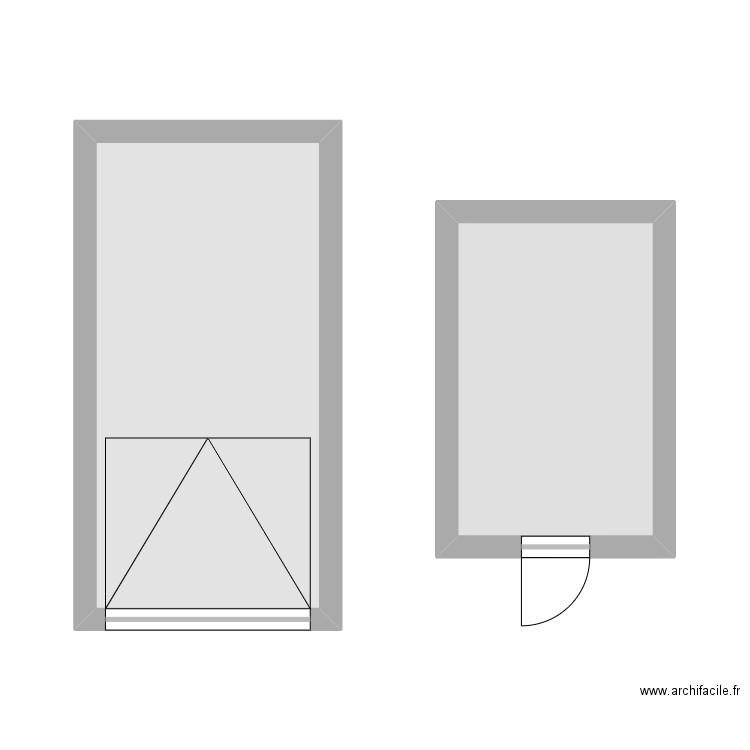 ANNEXE IDGUI. Plan de 2 pièces et 23 m2