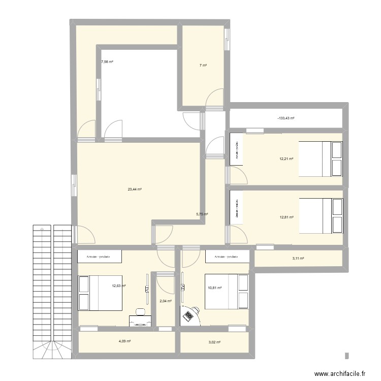 MA MAISON. Plan de 13 pièces et 110 m2