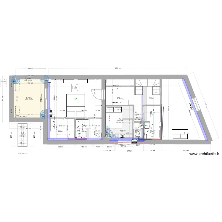 PLAN Ch M&M avec wc sept2024 2. Plan de 8 pièces et 27 m2