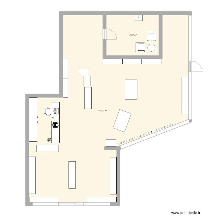 plan trend village. Plan de 2 pièces et 127 m2