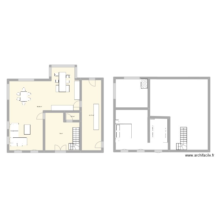 Maison4. Plan de 4 pièces et 100 m2