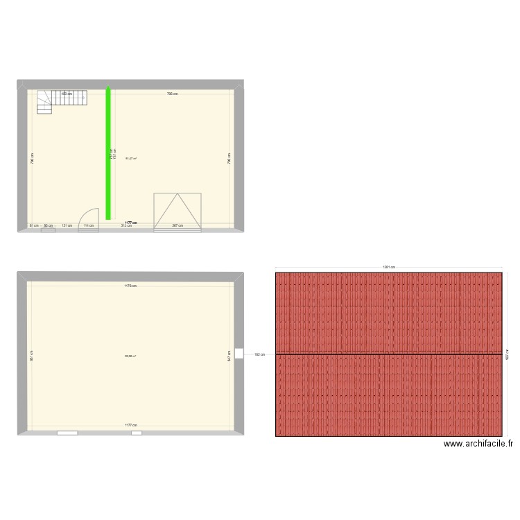 Gresse. Plan de 2 pièces et 191 m2