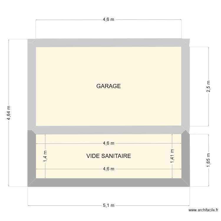 CARLOS. Plan de 2 pièces et 18 m2