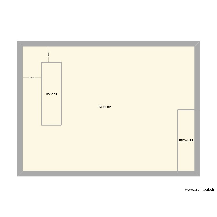 Garage. Plan de 3 pièces et 58 m2