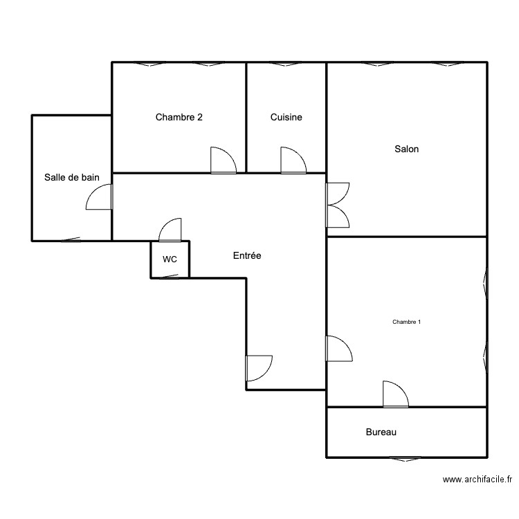 Appart StLoup. Plan de 8 pièces et 124 m2