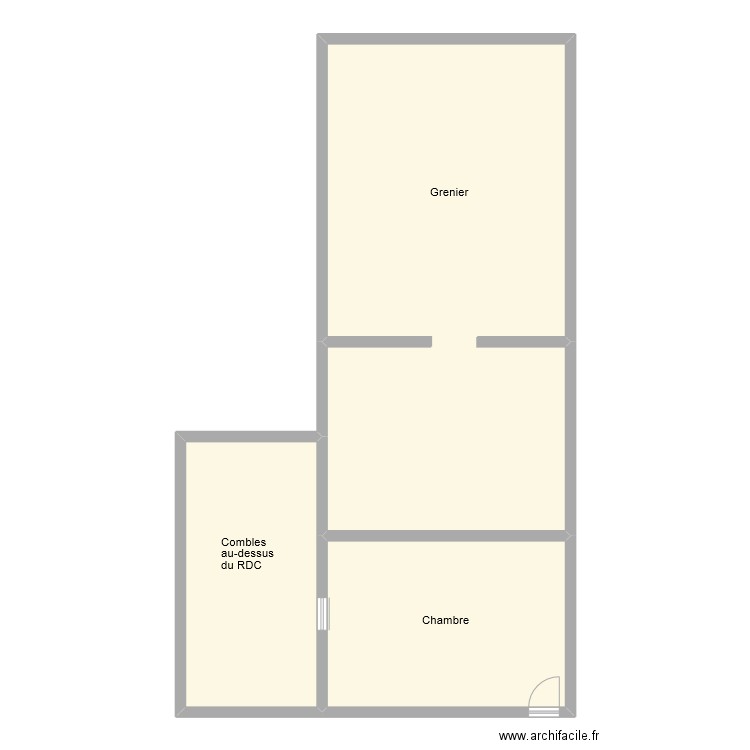 BRIMBAL Maison ETAGE . Plan de 3 pièces et 129 m2