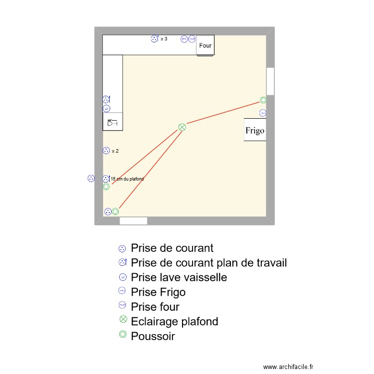 RASSE. Plan de 1 pièce et 31 m2