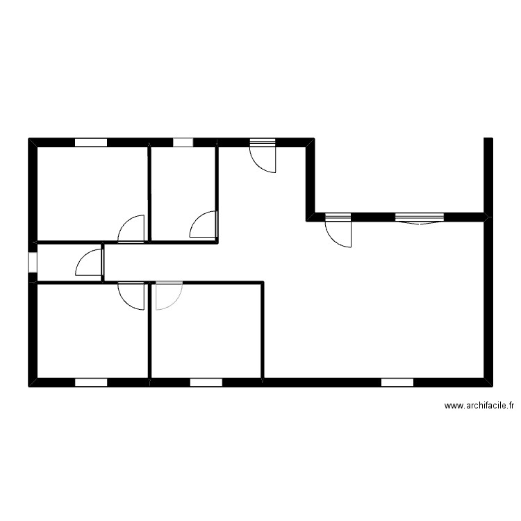 SAEZE. Plan de 8 pièces et 126 m2